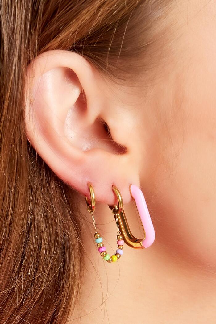 Kleurrijke ketting oorbellen - #summergirls collection Goud Stainless Steel Afbeelding2